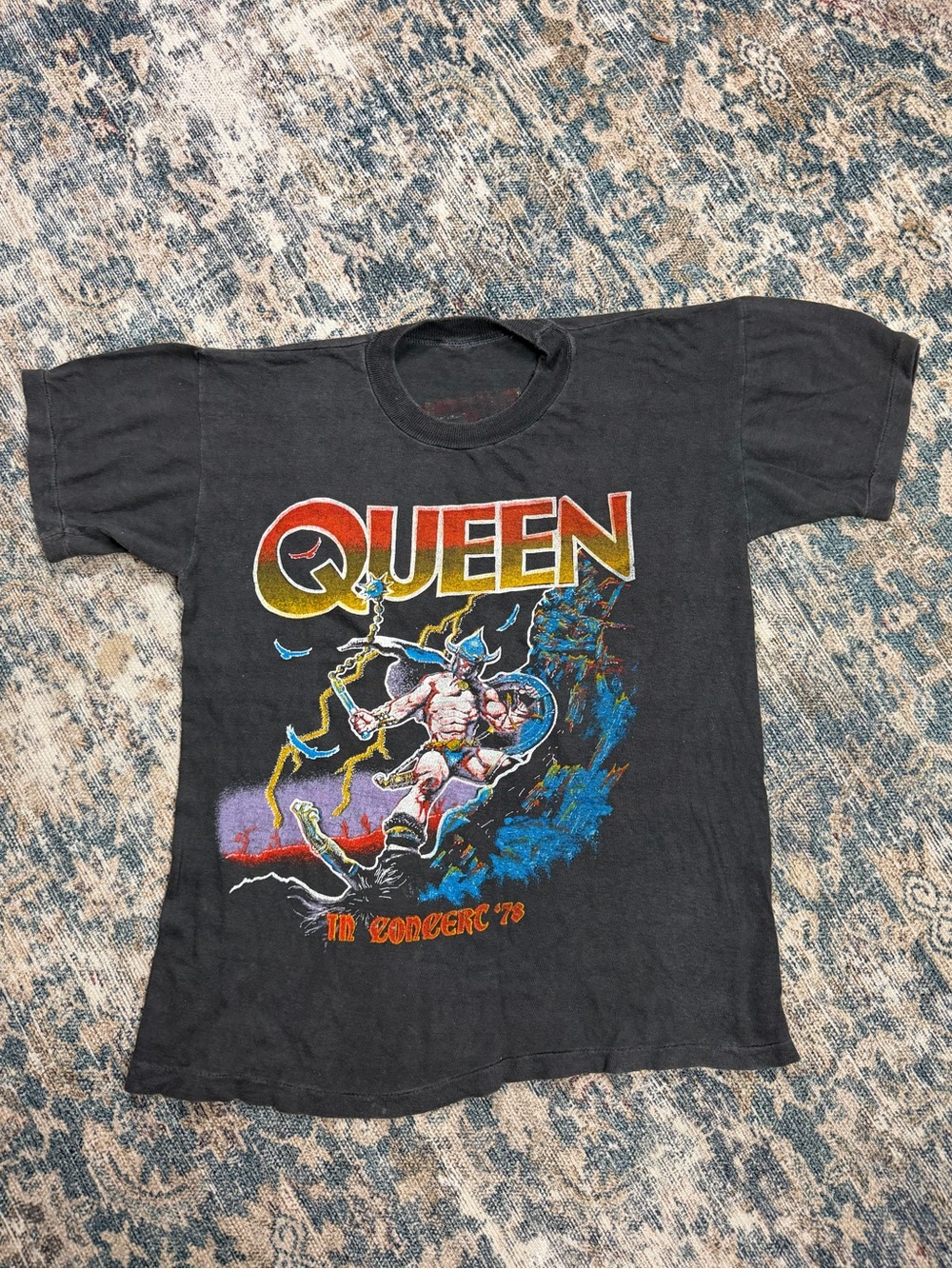 Original Vintage 1978 Queen Jazz Tour Double Sided Single Stitch Band Tee XS/S